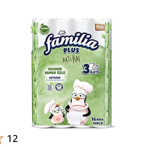 FAMİLİA HAVLU 16`LI NATURAL