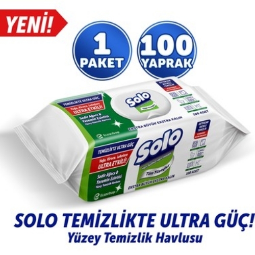 Solo Yüzey Havlu 100`lü